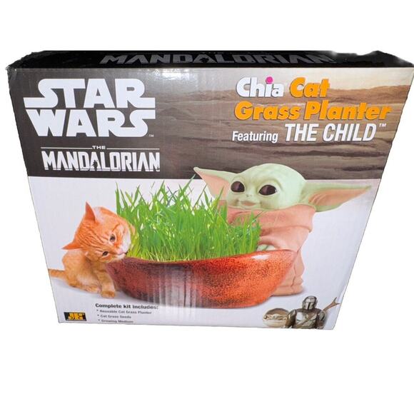Star Wars GROGU The Child The Mandalorian Chia Pet Cat Grass Reusable Planter - Picture 2 of 9